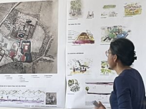 Maquette de rendu de projet de Chanty Lor de Mathias, étudiante en seconde année en conception et création de jardin dans le paysage